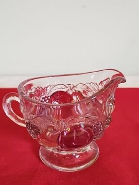 Westmoreland Della Robbia Flash Paint Footed Creamer 1928-1940.